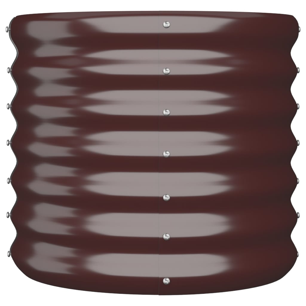vidaXL Garden Planter Galvanised Steel 40x40x36 cm Brown