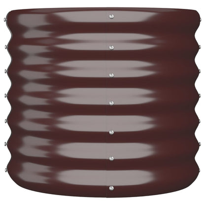 vidaXL Garden Planter Galvanised Steel 40x40x36 cm Brown