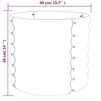 vidaXL Garden Planter | Anthracite | Powder-coated steel | Medium