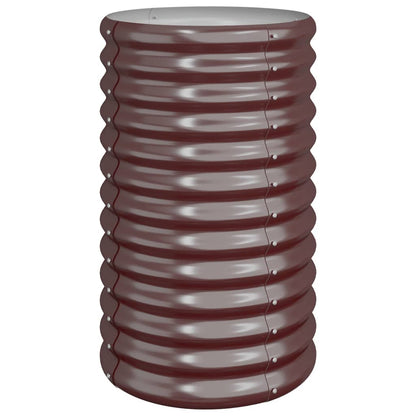 vidaXL Garden Planter Galvanised Steel 40x40x68 cm Brown