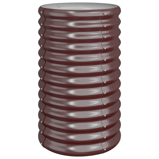 vidaXL Garden Planter Galvanised Steel 40x40x68 cm Brown