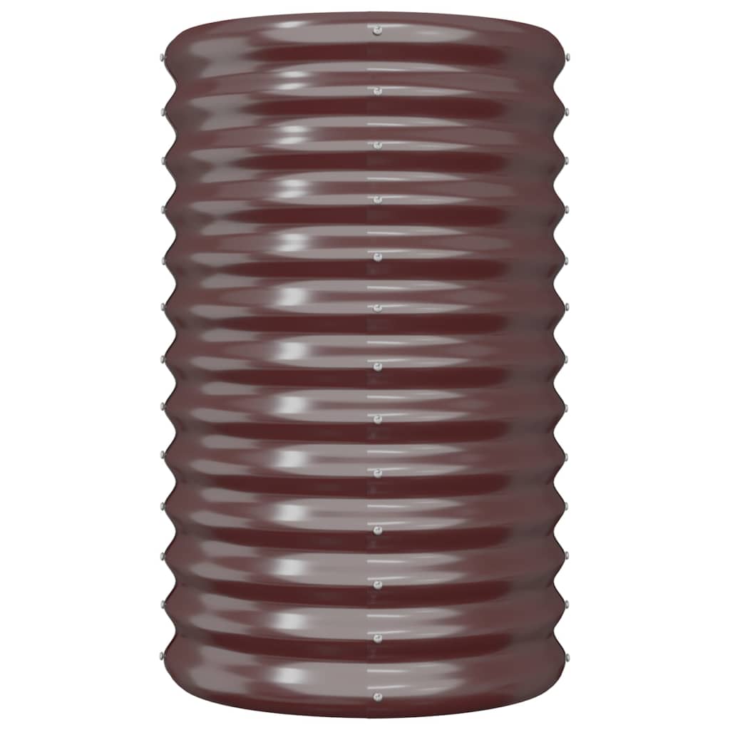 vidaXL Garden Planter Galvanised Steel 40x40x68 cm Brown
