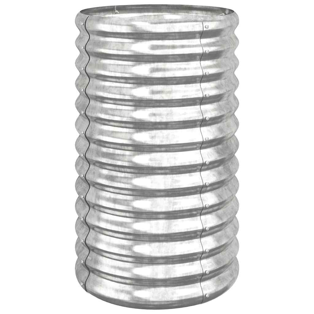 vidaXL Garden Planter | Silver | Powder-coated steel | Medium | Durable