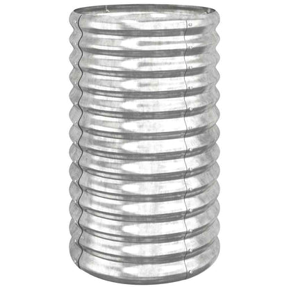vidaXL Garden Planter | Silver | Powder-coated steel | Medium | Durable