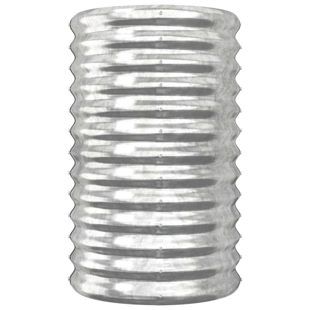 vidaXL Garden Planter | Silver | Powder-coated steel | Medium | Durable