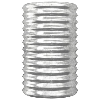 vidaXL Garden Planter | Silver | Powder-coated steel | Medium | Durable