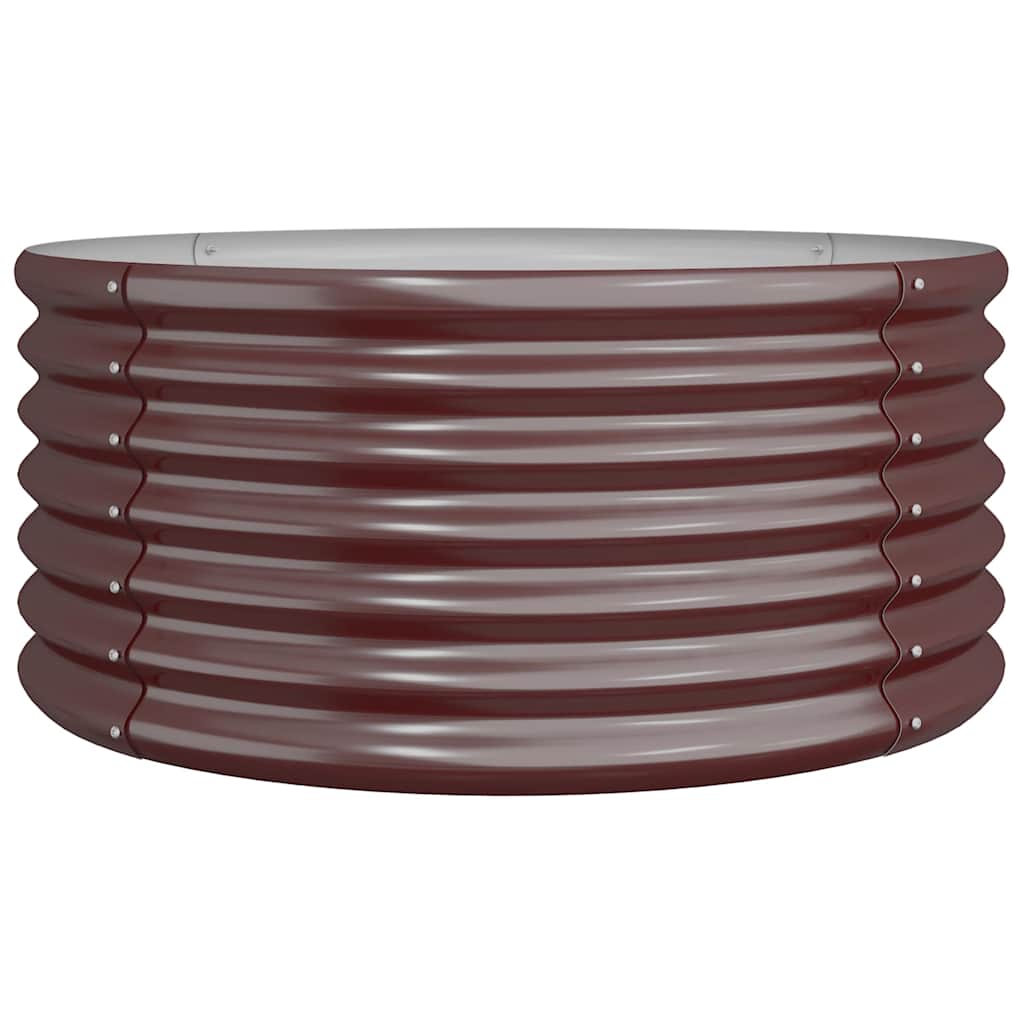 vidaXL Garden Planter | Brown | Powder-coated steel | 80x80x36 cm