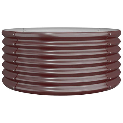 vidaXL Garden Planter | Brown | Powder-coated steel | 80x80x36 cm