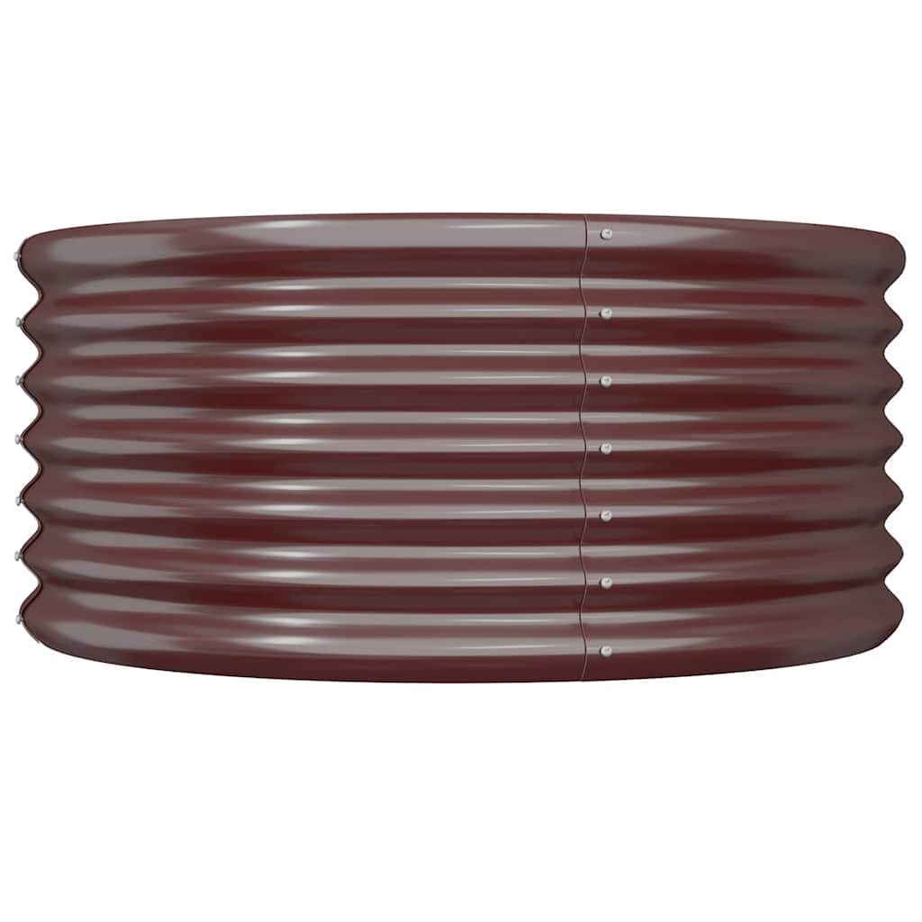 vidaXL Garden Planter | Brown | Powder-coated steel | 80x80x36 cm