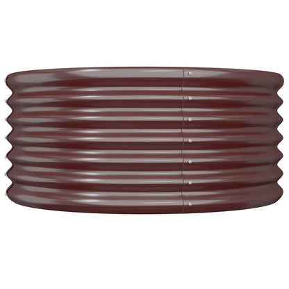 vidaXL Garden Planter | Brown | Powder-coated steel | 80x80x36 cm