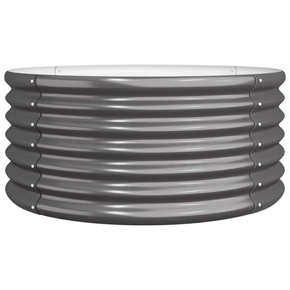 vidaXL Garden Planter Galvanised Steel 80x80x36 cm Anthracite