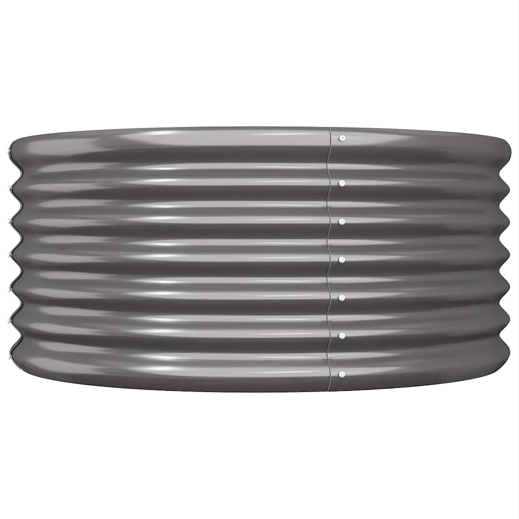 vidaXL Garden Planter Galvanised Steel 80x80x36 cm Anthracite