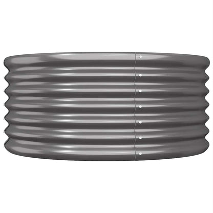 vidaXL Garden Planter Galvanised Steel 80x80x36 cm Anthracite