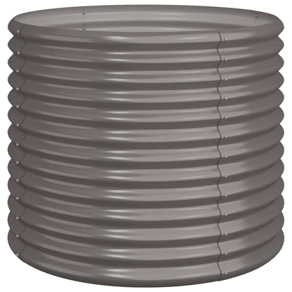 vidaXL Garden Planter Galvanised Steel 80x80x68 cm Grey