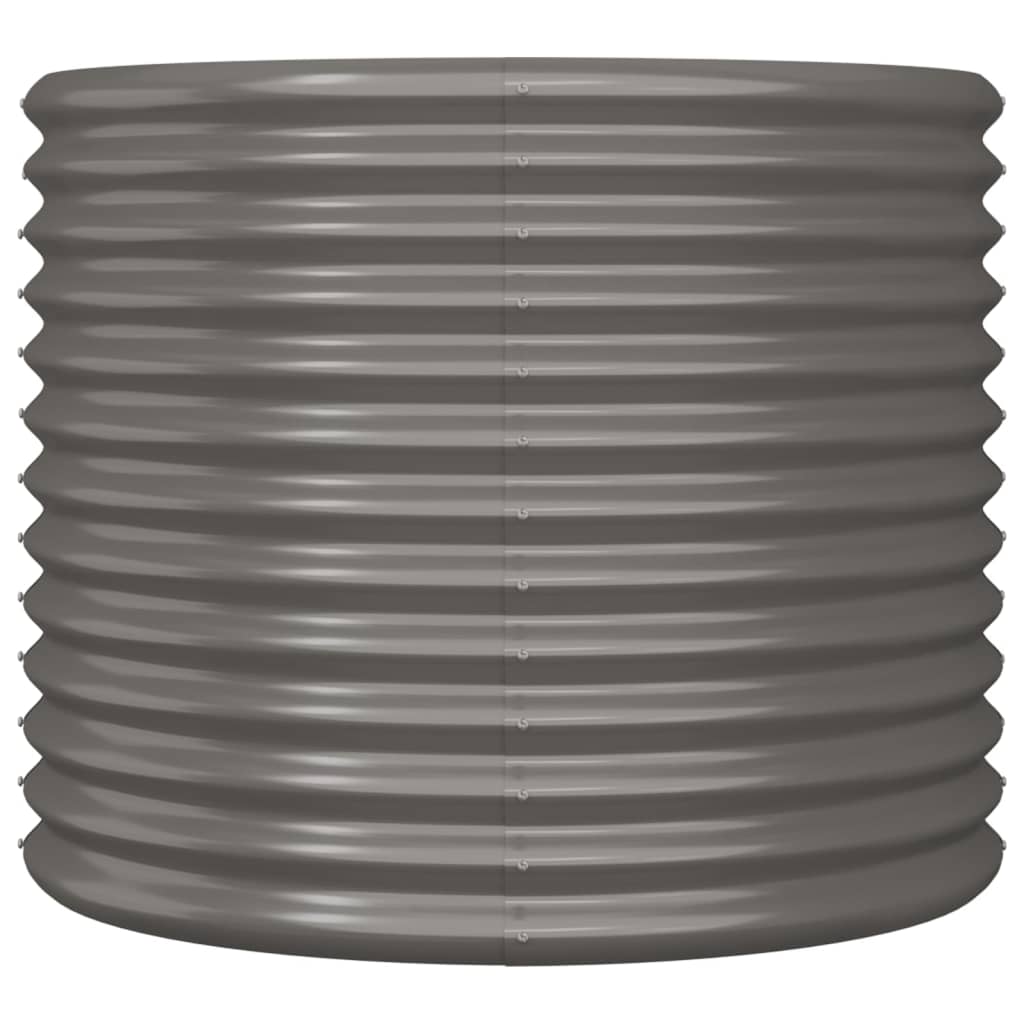 vidaXL Garden Planter Galvanised Steel 80x80x68 cm Grey