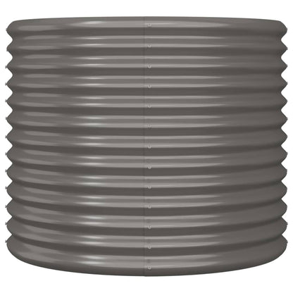 vidaXL Garden Planter Galvanised Steel 80x80x68 cm Grey