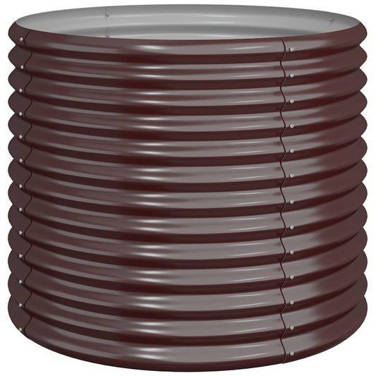 vidaXL Garden Planter Galvanised Steel 80x80x68 cm Brown