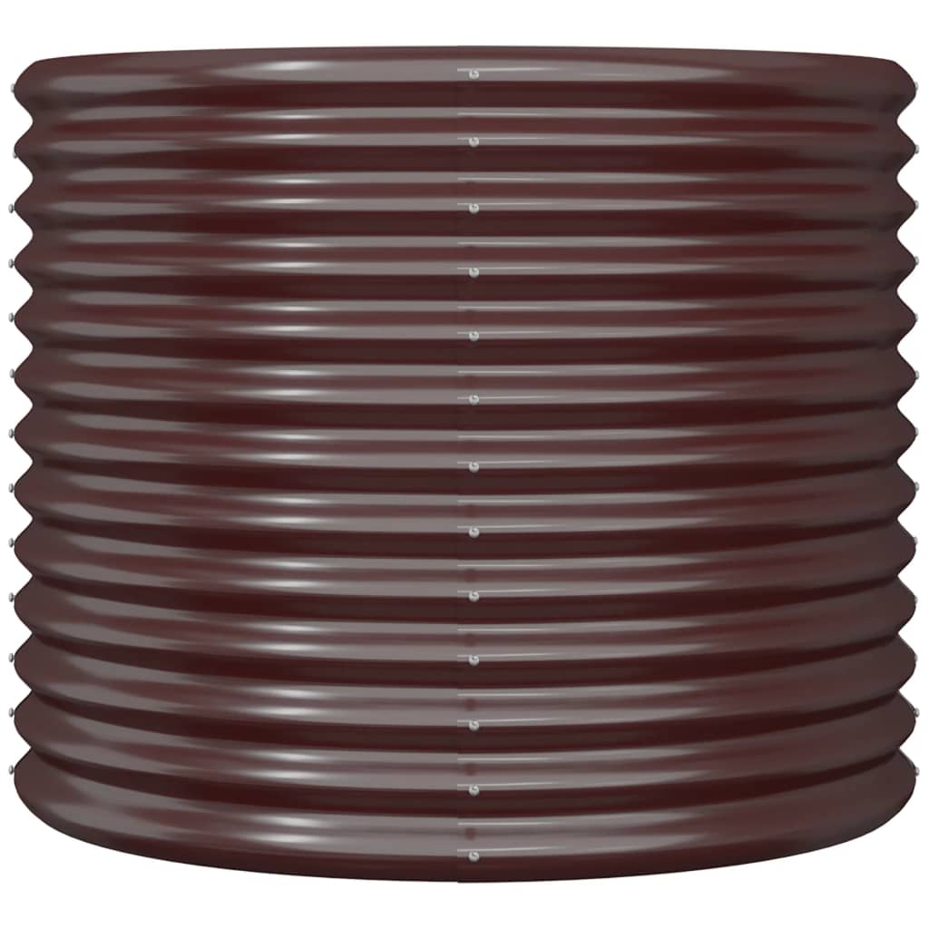 vidaXL Garden Planter Galvanised Steel 80x80x68 cm Brown