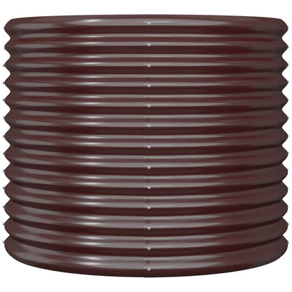vidaXL Garden Planter Galvanised Steel 80x80x68 cm Brown