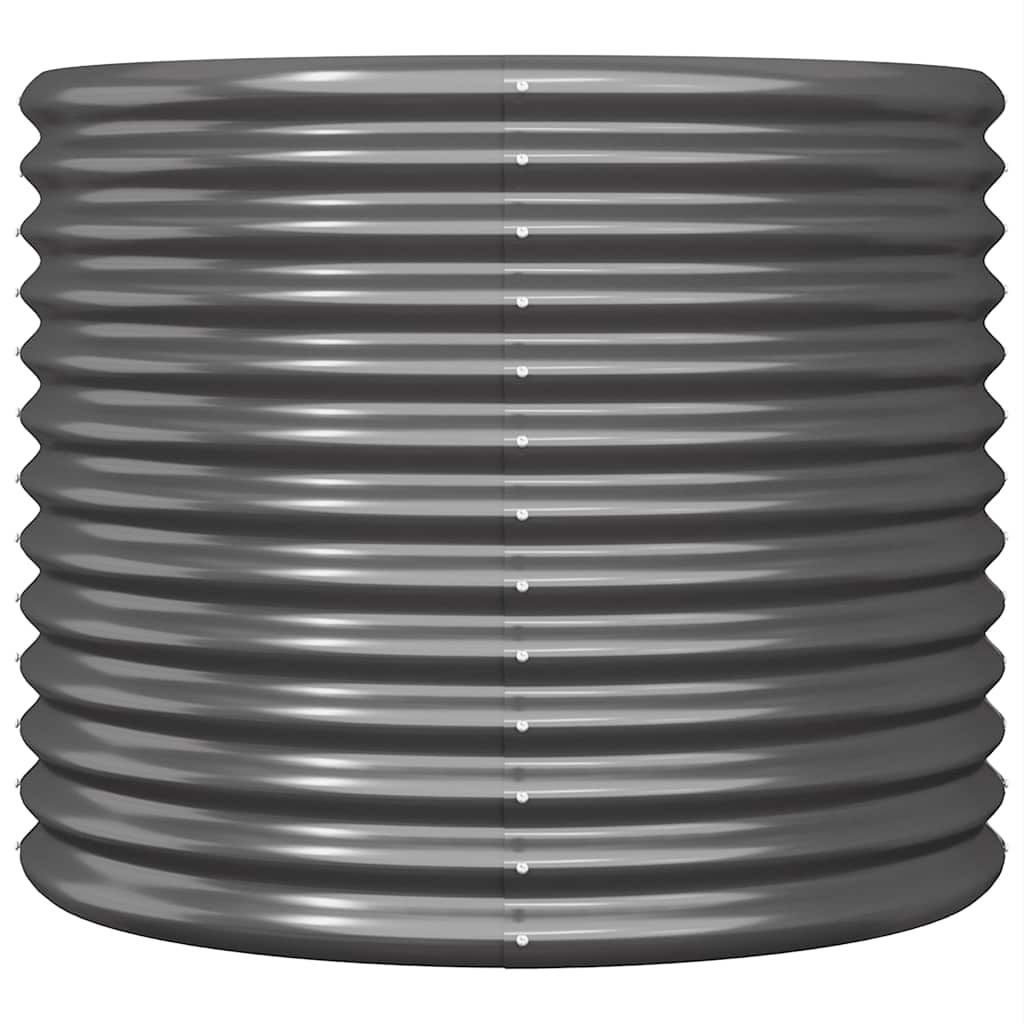 vidaXL Garden Planter Galvanised Steel 80x80x68 cm Anthracite