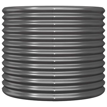 vidaXL Garden Planter Galvanised Steel 80x80x68 cm Anthracite