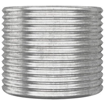 vidaXL Garden Planter Galvanised Steel 80x80x68 cm Silver