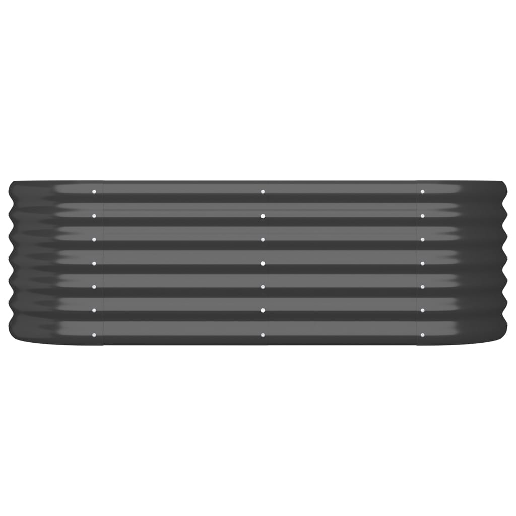 vidaXL Garden Raised Bed | Anthracite | Powder-coated steel | Medium | Durable