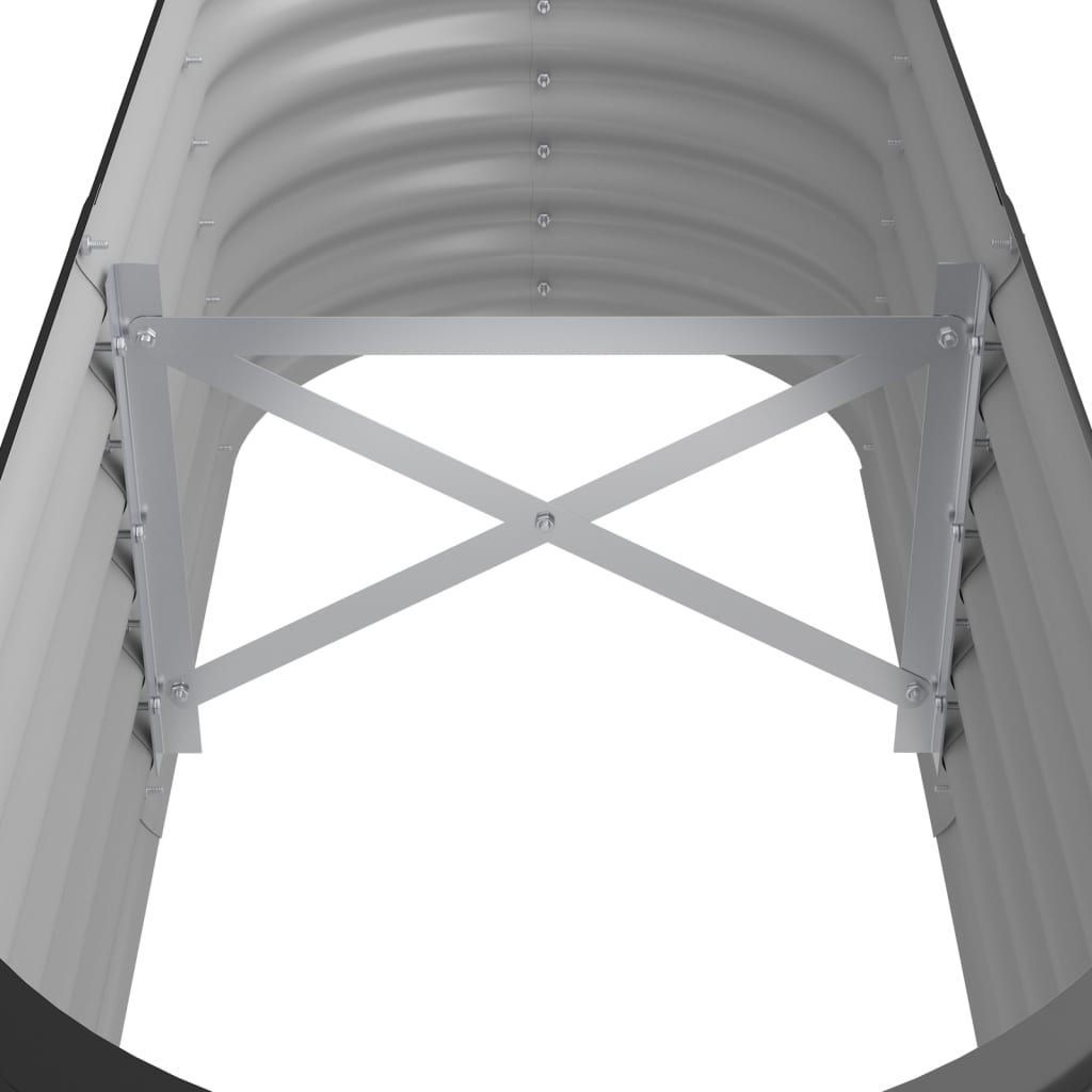 vidaXL Garden Raised Bed | Anthracite | Powder-coated steel | Medium | Durable