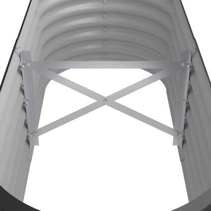 vidaXL Garden Raised Bed | Anthracite | Powder-coated steel | Medium | Durable