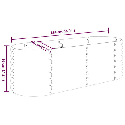 vidaXL Garden Raised Bed | Anthracite | Powder-coated steel | Medium | Durable