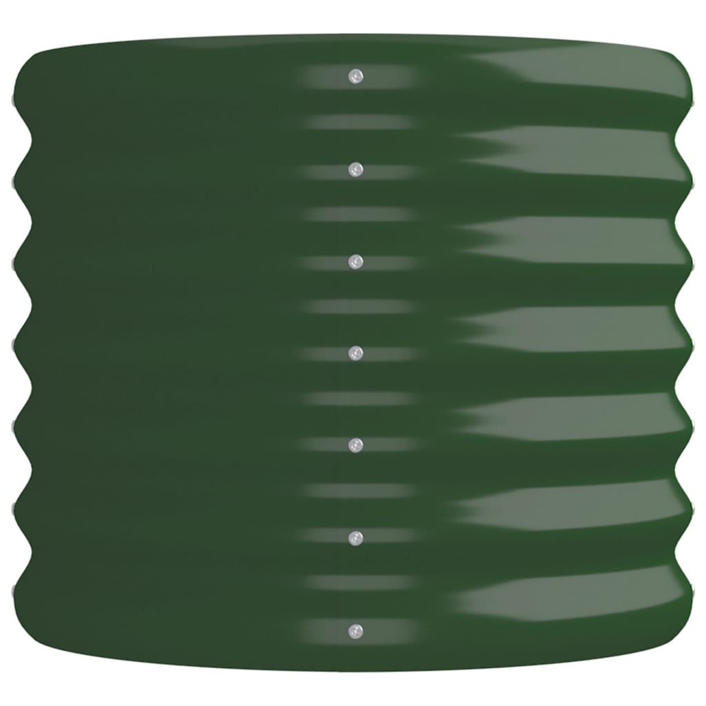 vidaXL Garden Raised Bed Galvanised Steel 152x40x36 cm Green