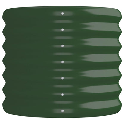 vidaXL Garden Raised Bed Galvanised Steel 152x40x36 cm Green