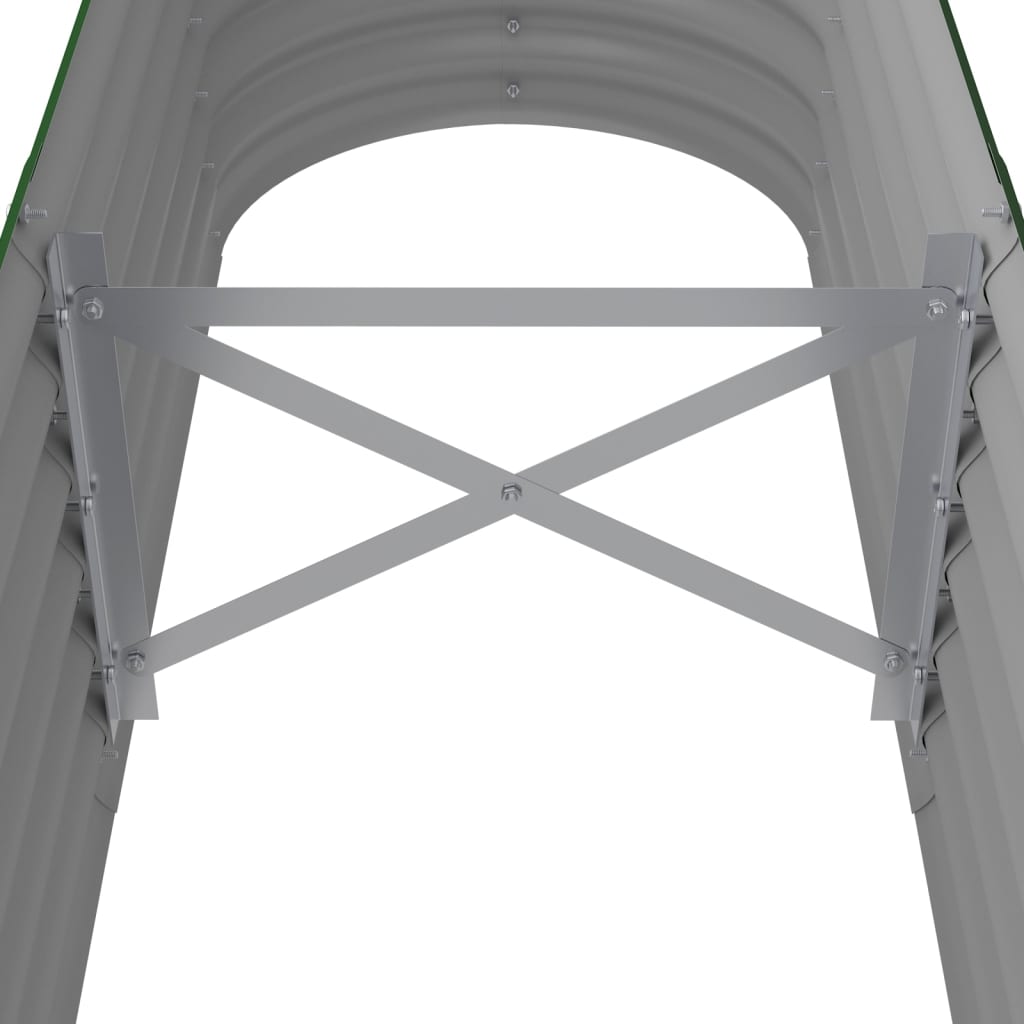 vidaXL Garden Raised Bed Galvanised Steel 152x40x36 cm Green