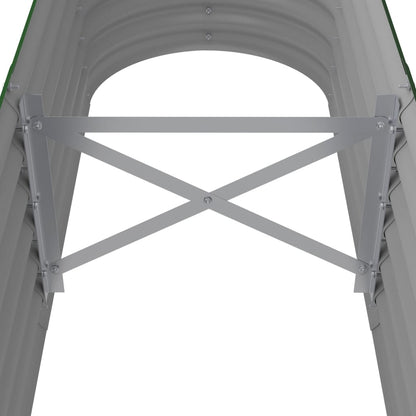 vidaXL Garden Raised Bed Galvanised Steel 152x40x36 cm Green
