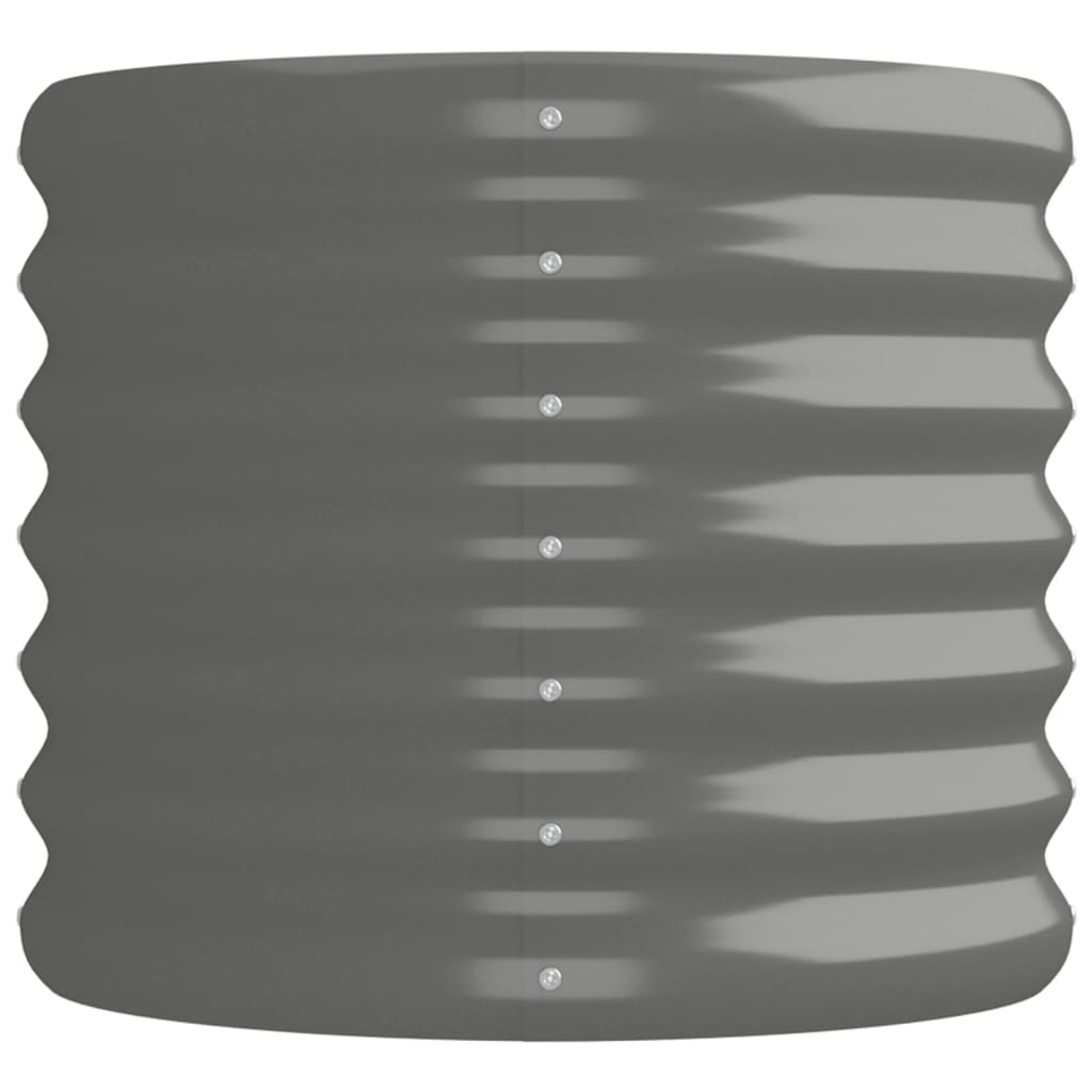 vidaXL Garden Raised Bed | Grey | Powder-coated steel | 152 x 40 x 36 cm