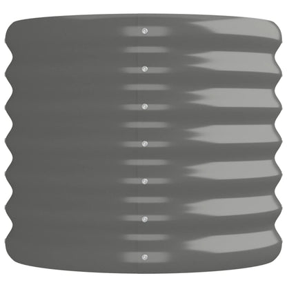 vidaXL Garden Raised Bed | Grey | Powder-coated steel | 152 x 40 x 36 cm