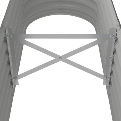 vidaXL Garden Raised Bed | Grey | Powder-coated steel | 152 x 40 x 36 cm