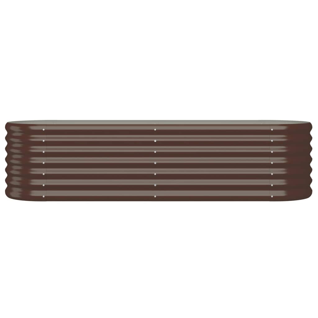 vidaXL Garden Raised Bed Powder-coated Steel 152x40x36 cm Brown