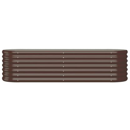 vidaXL Garden Raised Bed Powder-coated Steel 152x40x36 cm Brown