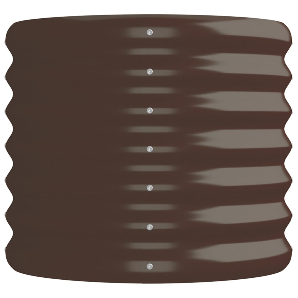 vidaXL Garden Raised Bed Powder-coated Steel 152x40x36 cm Brown