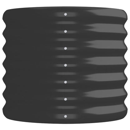 vidaXL Garden Raised Bed | Anthracite | Powder-coated steel | Large | Durable