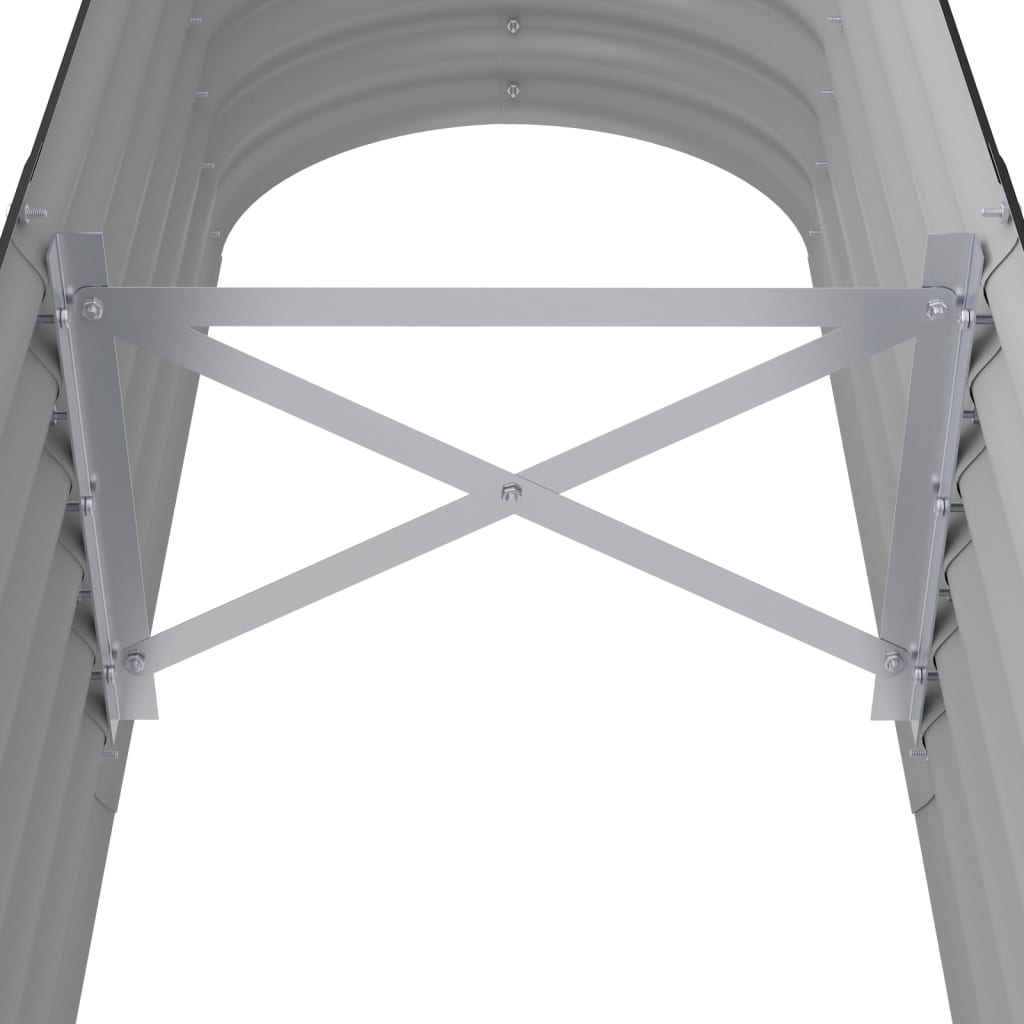 vidaXL Garden Raised Bed | Anthracite | Powder-coated steel | Large | Durable