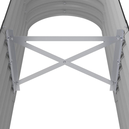 vidaXL Garden Raised Bed | Anthracite | Powder-coated steel | Large | Durable