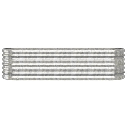 vidaXL Garden Raised Bed | Silver | Powder-coated steel | 152 cm x 40 cm x 36 cm