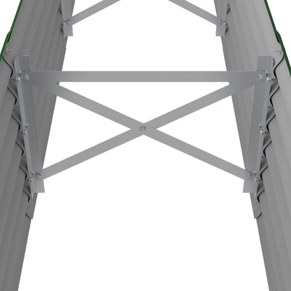 vidaXL Garden Raised Bed | Green | Powder-coated steel | 224x40x36 cm