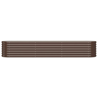 vidaXL Garden Raised Bed | Brown | Powder-coated steel | Large | Durable