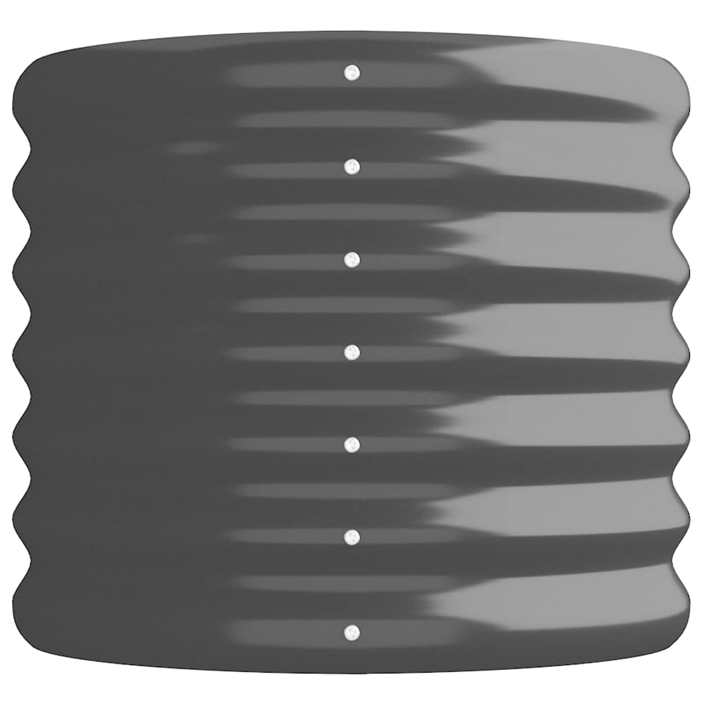 vidaXL Garden Raised Bed | Anthracite | Powder-coated steel | Large | Durable