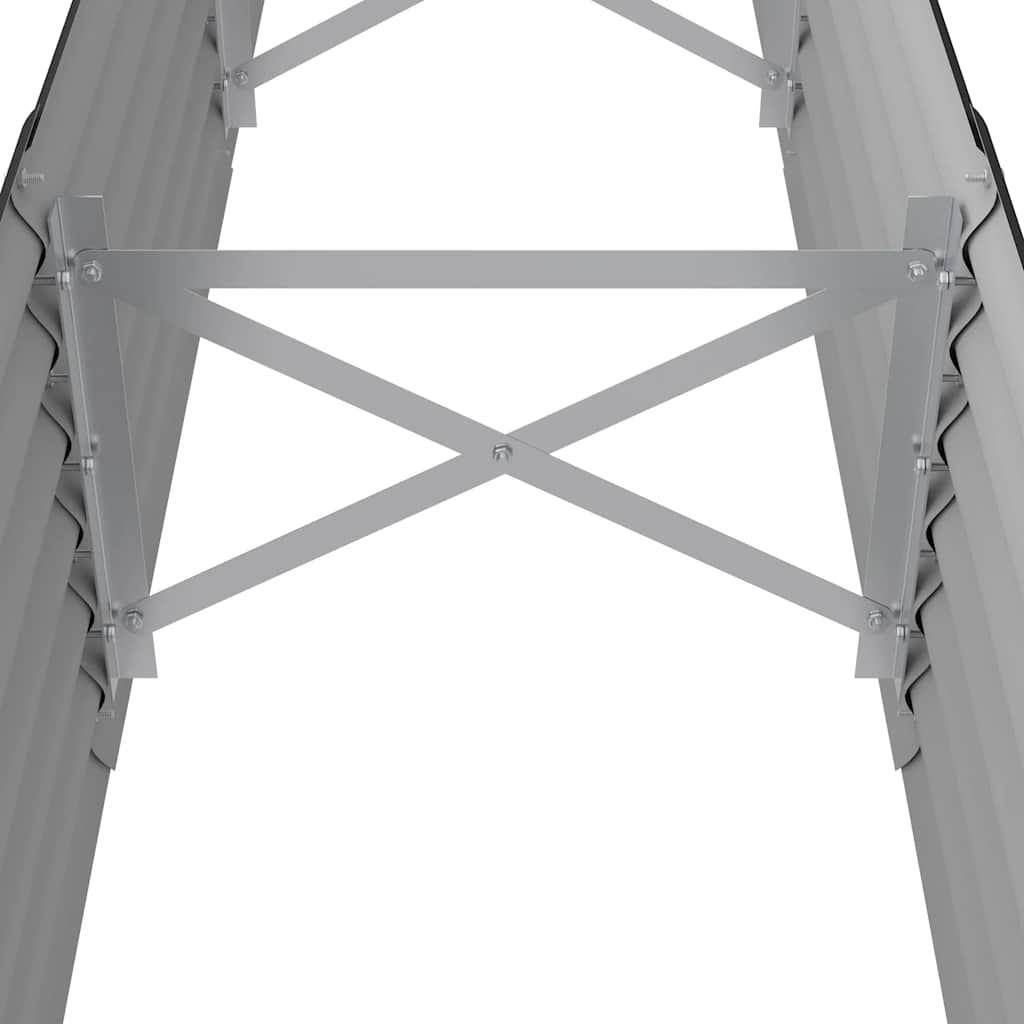 vidaXL Garden Raised Bed | Anthracite | Powder-coated steel | Large | Durable