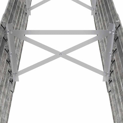 vidaXL Garden Raised Bed Galvanised Steel 224x40x36 cm Silver
