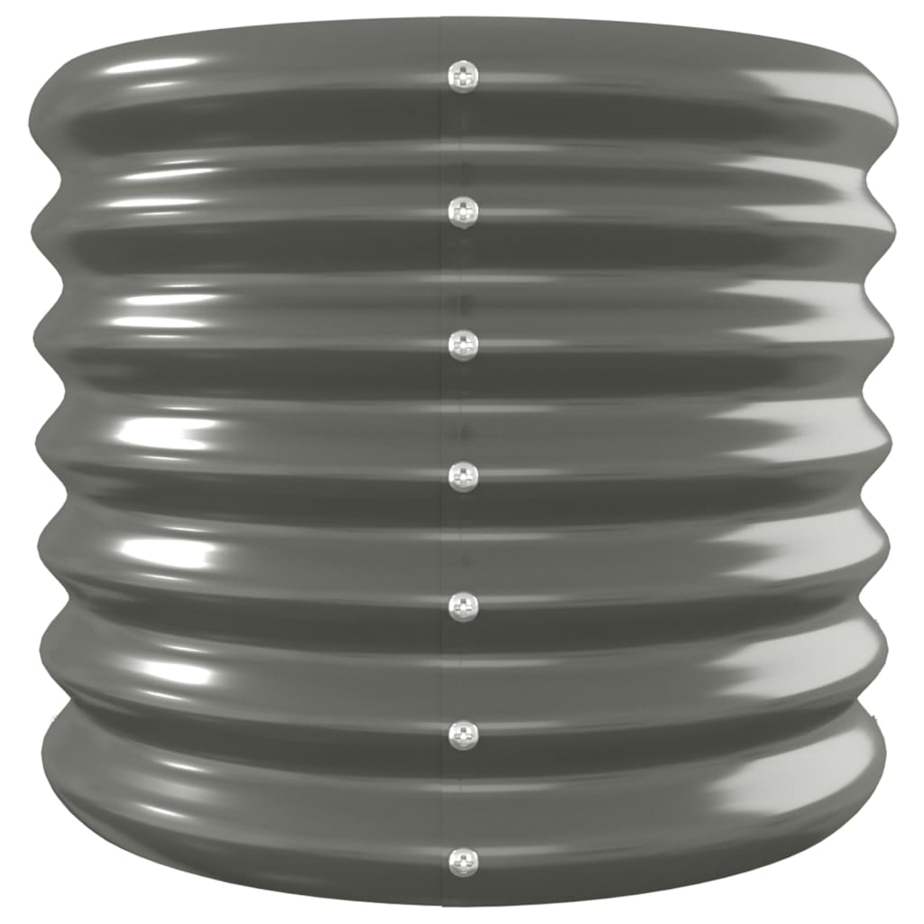 vidaXL Garden Raised Bed Galvanised Steel 260x40x36 cm Grey